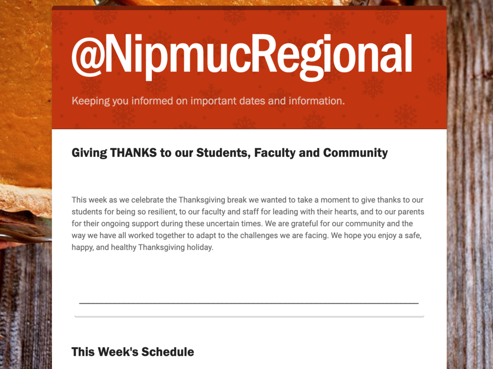 Nipmuc Newsletter