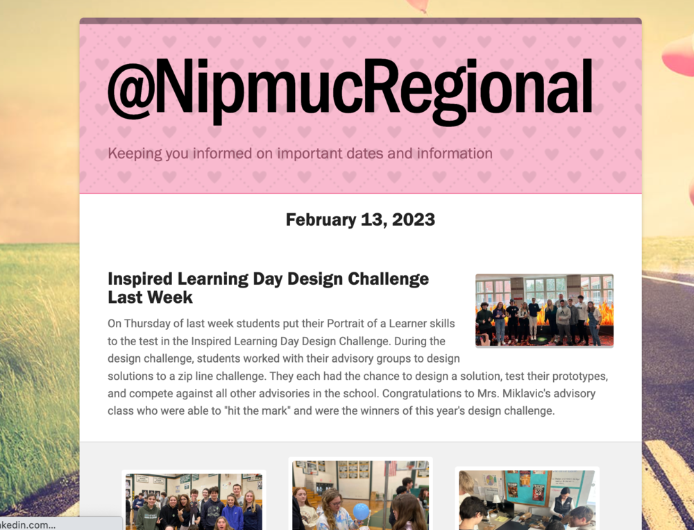Nipmuc Newsletter - February 13, 2023