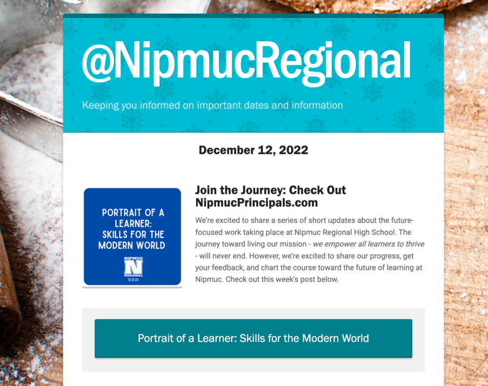 Nipmuc Newsletter - December 12, 2022