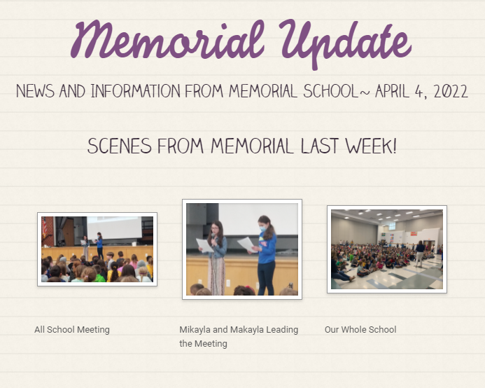 Memorial Newsletter