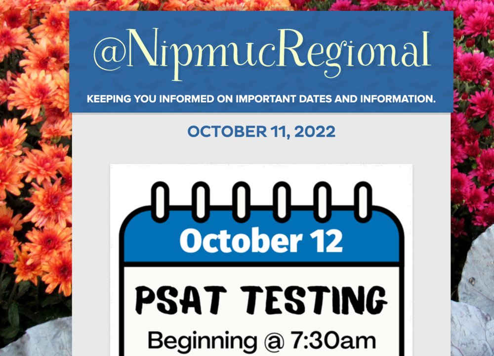 Nipmuc Newsletter - October 11, 2022
