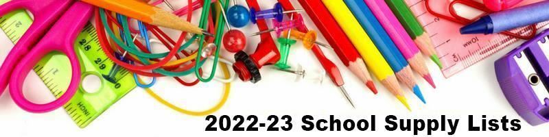 2022-2023 School Supply List 