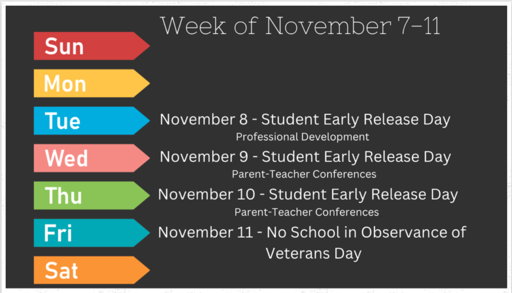 Week of November 7 Schedule 